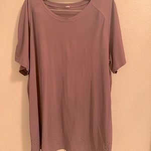 Purple lululemon shirt with cross back